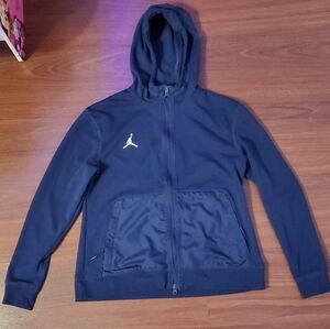 Jordan Navy Blue Hoodie with White Jumpman Accent